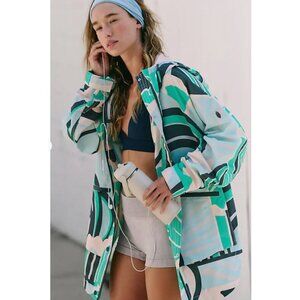 FREE PEOPLE Singin' In The Rain Printed Packable Jacket